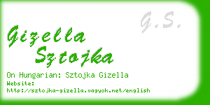 gizella sztojka business card